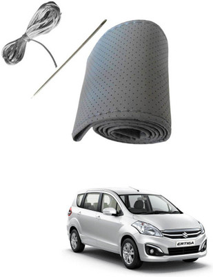 AYW Hand Stiched Steering Cover For Maruti Ertiga(Grey, Leather)