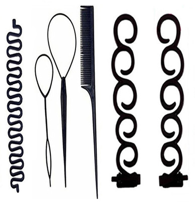 

shivnath enterprises hair easy styling diy kit braid tools hair accessory[pack of 6pcs](Set of 6)