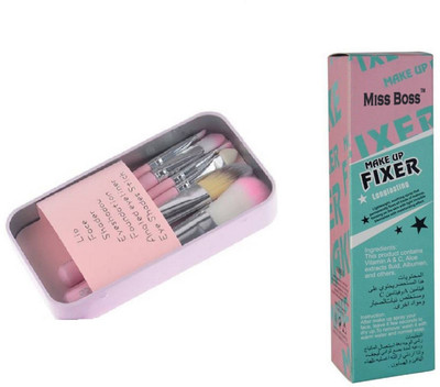 

Miss Boss hk set of 7 pink brushes and PRO LONG LASTING MAKE UP MIST & FIX Primer-200ml combo(Set of 2)