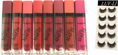 

LUV-LI PROFESSIONAL COMBO 8 LIPGLOSS, 5 PAIRS EYE LASH(Set of 2)