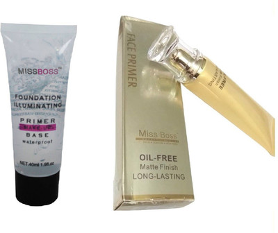 

Miss Boss Foundation illuminating Primer - 40 ml and glam Oil-Free Long-Lasting Matte Finish Face Primer - 40 ml combo(Set of 2)