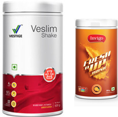 

Vestige Slimming Shake Vslim Shake Mango Flavor and freshn up drink(Set of 2)