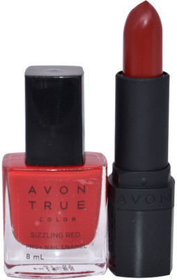 Avon Perfectly Matte Lipstick & Pro+ Nail Enamel(Set of 2)