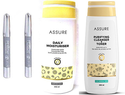

Assure Moisturiser and Cleanser + Toner with personi kajal 2 pcs(Set of 4)