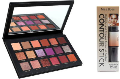 

Miss Boss hb desert dusk palette eyeshadow and kb contour stick 2 in1 Concealer combo(Set of 2)