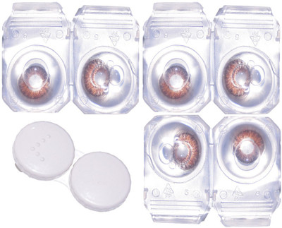 

glance gallaxy THREE PAIR OF BROWN LENSES Monthly Contact Lens(0, BROWN, BROWN, BROWN, Pack of 6)