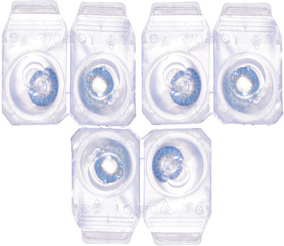 

glance gallaxy THREE PAIR OF BLUE Monthly Contact Lens(0, BLUE, BLUE, BLUE, Pack of 6)