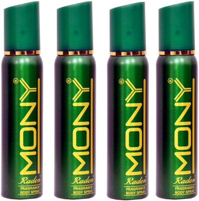 

Mony Radon Body Spray - For Men & Women(120 ml, Pack of 4)