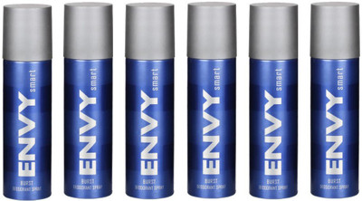

ENVY Smart Burst Deodorant Spray 135 ML Each (Pack of 6) Deodorant Spray - For Men(810 ml, Pack of 6)