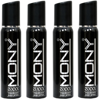 

Mony 3xxx Body Spray - For Men & Women(120 ml, Pack of 4)