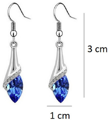 Aaishwarya Blue Rhinestone Crystal Alloy Drops & Danglers Aaishwarya Blue Rhinestone Crystal Alloy Drops & Danglers