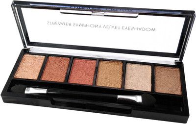 

One Personal Care Streamer Symphony Velvet Shadow (6 Color, HF693-02) 9 g(Brown, Gold, Beige, Red, Orange)