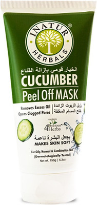 

Inatur Cucumber Peel-Off Mask 150g, Removes Excess Oil, Open Clogged Pores, Makes Skin Soft, For Oily Normal & Combination Skin(150 g)