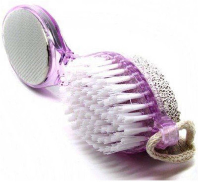 ECOSKY 4 in1 Pedicure Paddle Brush with Pumice Stone Cleanse Scrub Buff Foot Scrubber