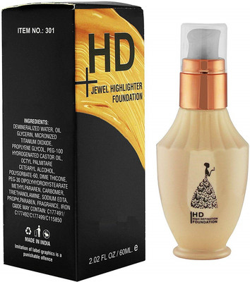 

tanvi27 HD JEWEL HIGHLIGHTER MATTE FINISH FULL COVERAGE FOUNDATION Foundation(SKIN NATURAL)