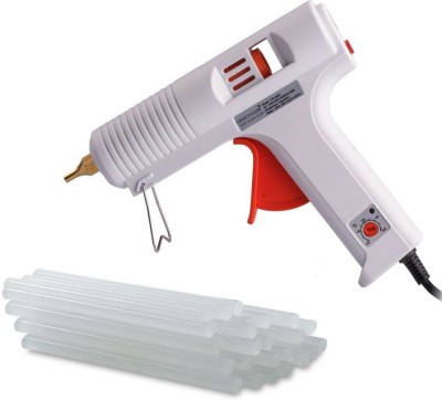 CRAFTYGUN Crown OR Max 150 Watt |High Professional Industrial Hot Melt Glue Gun with Sticks (15 pcs) and Non-drip Nozzle for Crafts DIY Decorations/Gifts Use, Home Repairs Adjustable Temperature Corded Glue Gun(11 mm)