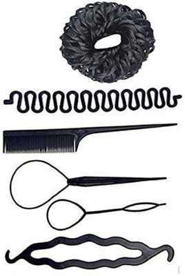 

S R Enterprises hair accessories styling tool (pack of 6pcs) Hair Accessory Set(Black)