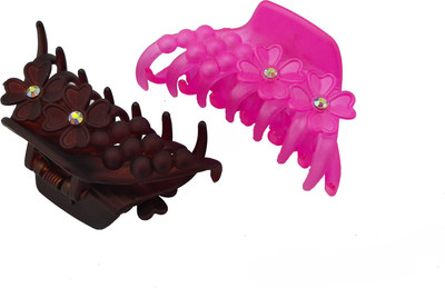 

Saaj Women Collection Plastic Flower Hair Clutcher Hair Clip(Purple, Blue)