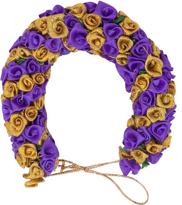 

LEYSIN Party Wear Artificial Flower Hair Gajra For Bun Hair Styling Tools For Bridal Girls Hair Accessory Set(Multicolor)