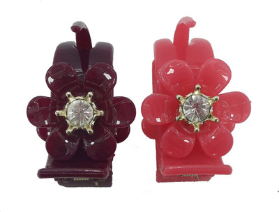 

Saaj Women Collection Plastic Flower Hair Clutcher Hair Claw(Pink, Maroon)