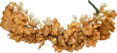 

AASA Flower Gajra (Veni) Bun Making Hair Accessories For Women Wedding Hair Accessory Set(Orange)
