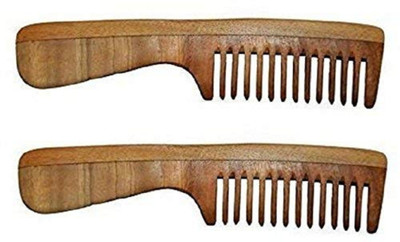 VERBIER set of 2 pcs neem wood comb for kids for anti dandruff