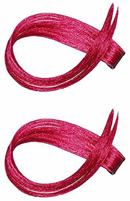 

Iyaan Latest Colored Extension For Women And Magenta Streaks For Wedding Occasions Hair Extension