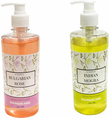 

Eternia Natural Foaming Hand Soap Sulfate-Free Hand Wash, Rose & Mogra (Pack of 2) (500 ml each)(500 ml, Bottle, Pack of 2)