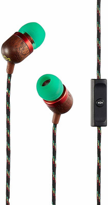 House of Marley EM JE041 RAE Wired Headset with Mic(Rasta, In the Ear)