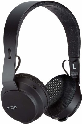 House of Marley EM-JH101 Rebel Bluetooth Headset with Mic  (Black, On the Ear)