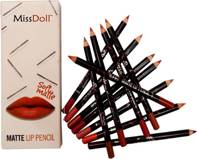 

Miss Doll Matte lip Pencil set of 12 colors(multicolor)