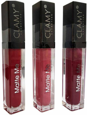 

Clamy ED_Lipstick Smooth Lip Gloss Lipcream(pink, red, maroon)