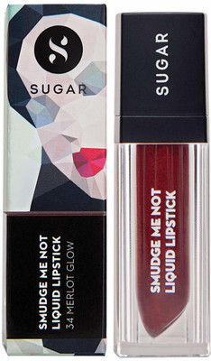 

Sugar Smudge me not liquid Lipstick Trendy, 4.5ml(34 Merlot Glow)