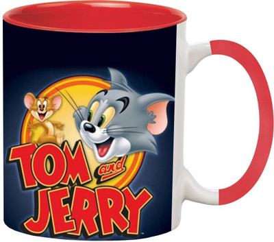 ARTBUG Tom & Jerry -700-Red Ceramic Coffee Mug(350 ml)