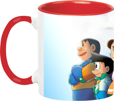 ARTBUG Doaremon Cartoon -2073-Red Ceramic Coffee Mug(350 ml)