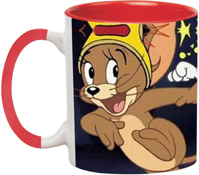 ARTBUG Tom and Jerry -1737-Red Ceramic Coffee Mug(350 ml)