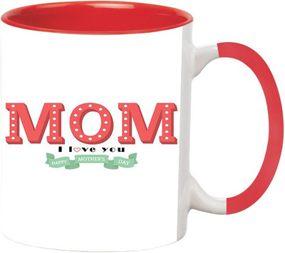 ARTBUG Happy Mother's Day -1386-Red Ceramic Coffee Mug(350 ml)