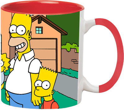ARTBUG The Simpsons Game Cartoon -2038-Red Ceramic Coffee Mug(350 ml)