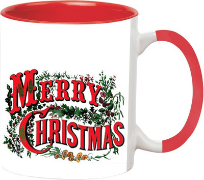 ARTBUG Merry Christmas -1986-Red Ceramic Coffee Mug(350 ml)