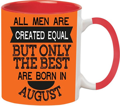 ARTBUG Born in August -763-Red Ceramic Coffee Mug(350 ml)