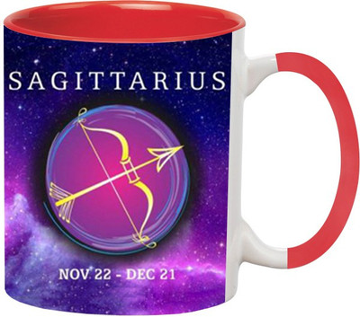 ARTBUG Sagittarius Zodiac Sign -675-Red Ceramic Coffee Mug(350 ml)