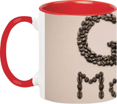 ARTBUG Good Morning -635-Red Ceramic Coffee Mug(350 ml)