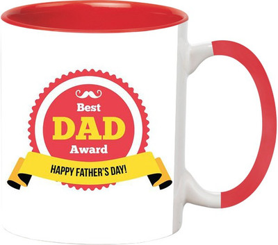 ARTBUG Happy Father's Day -1317-Red Ceramic Coffee Mug(350 ml)