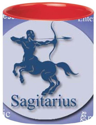 ARTBUG Ceramic Sagitarious Zodiac Sign -373-Red Ceramic Coffee Mug(350 ml)