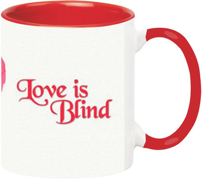 ARTBUG Love is Blind -1582-Red Ceramic Coffee Mug(350 ml)