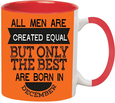 ARTBUG Born in December -765-Red Ceramic Coffee Mug(350 ml)