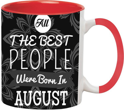 ARTBUG Born in August -826-Red Ceramic Coffee Mug(350 ml)