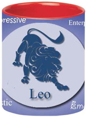 ARTBUG Ceramic Leo Zodiac Sign -368-Red Ceramic Coffee Mug(350 ml)