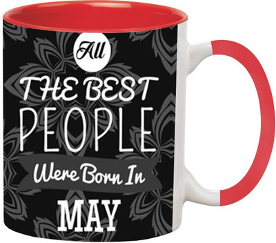 ARTBUG Born in May -822-Red Ceramic Coffee Mug(350 ml)