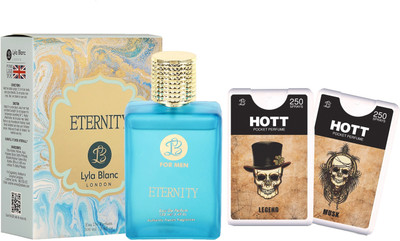 

Lyla Blanc EDP Eternity Perfume (100 ml) + 2 Pocket Perfume (18 ml each) Combo Offer For Men Eau de Parfum - 136 ml(For Men)